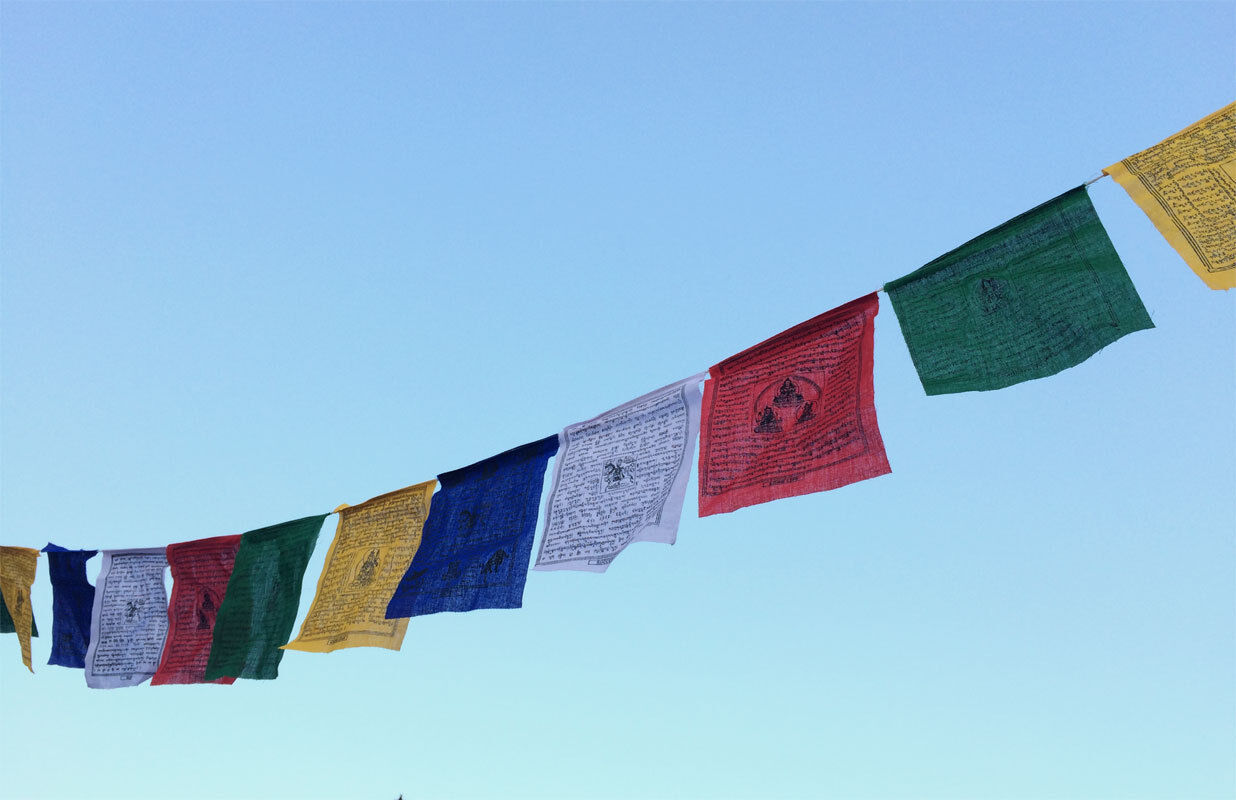 25 Flags in Single Roll Tibetan Cotton Buddhist Prayer Flags - TPF01A