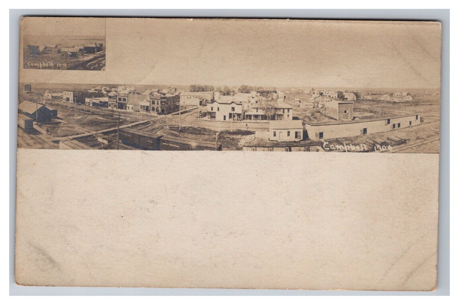 Postcard RPPC Campbell South Dakota 1906 Birds Eye Panorama View