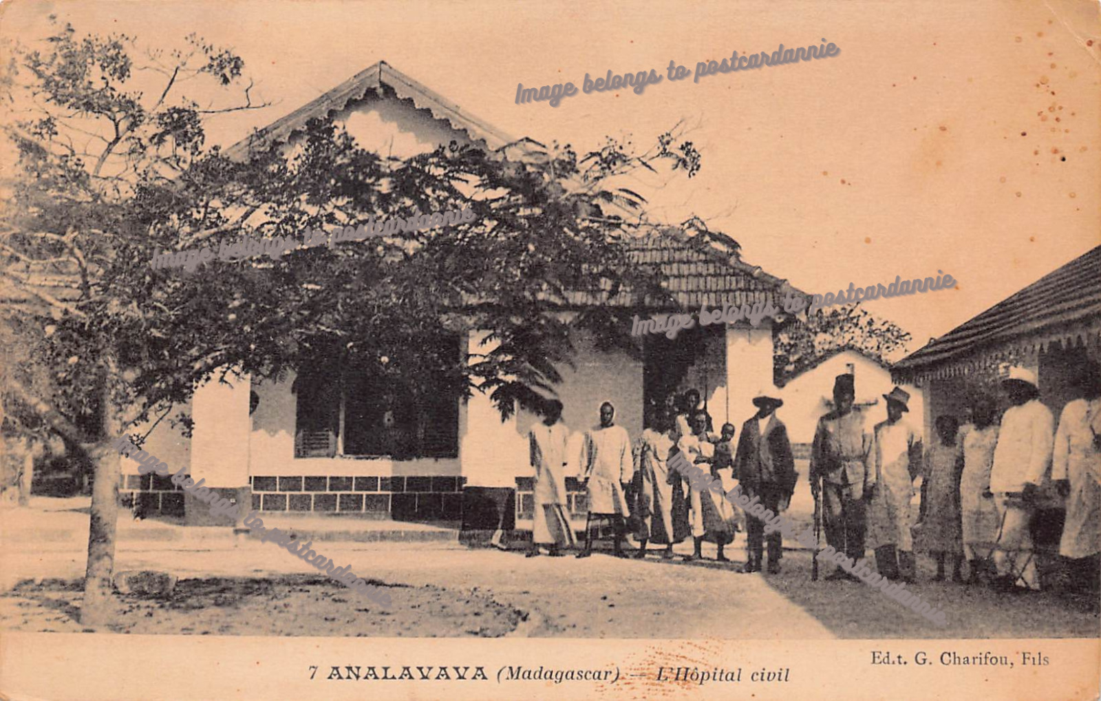 Analavava Madagascar Mozambique Channel Hospital Early 1900s Vtg Postcard A59