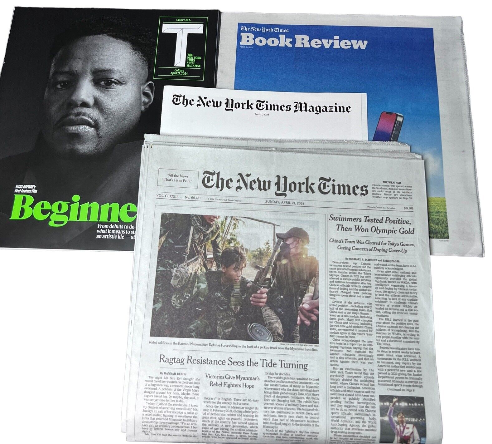 The New York Times Newspaper Sunday April 21 2024 NYT & Style Magazine Complete