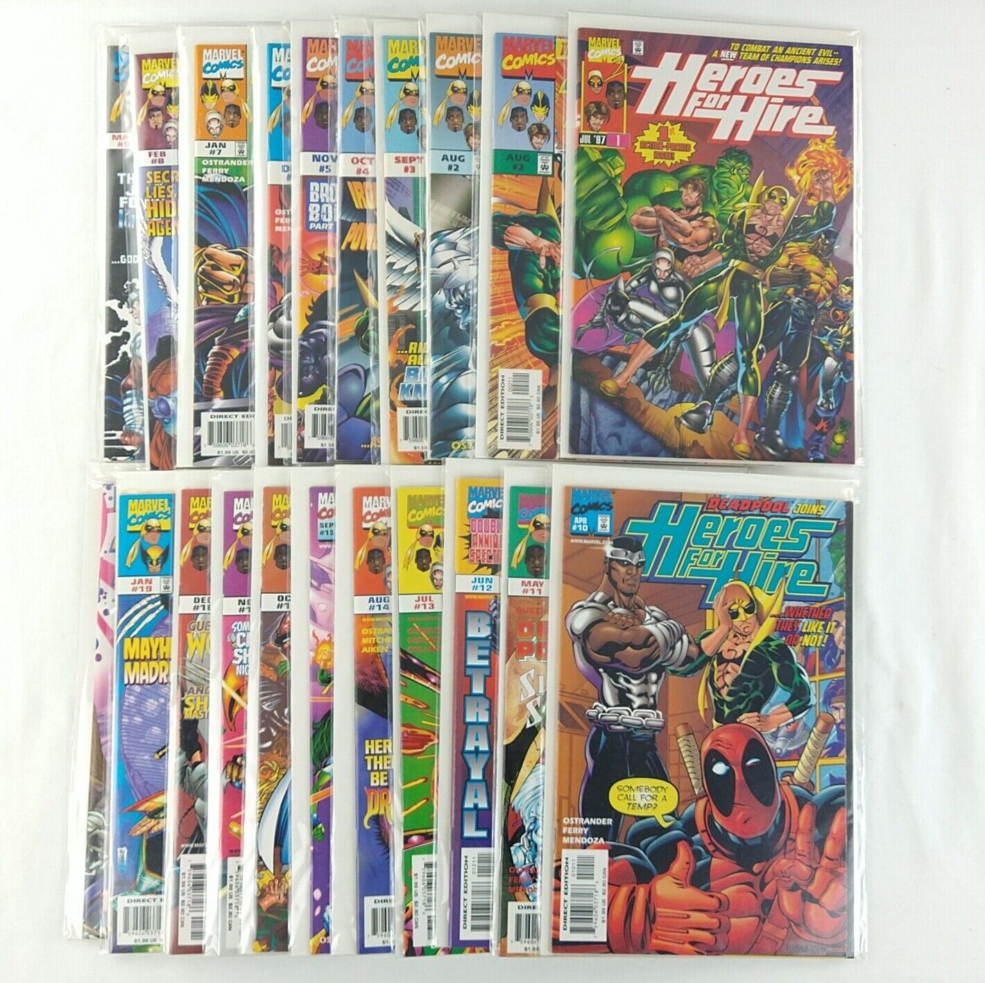 Heroes For Hire #1-19 + Annual Complete Series Set 9.0-9.4 NM 1997 Marvel Comics