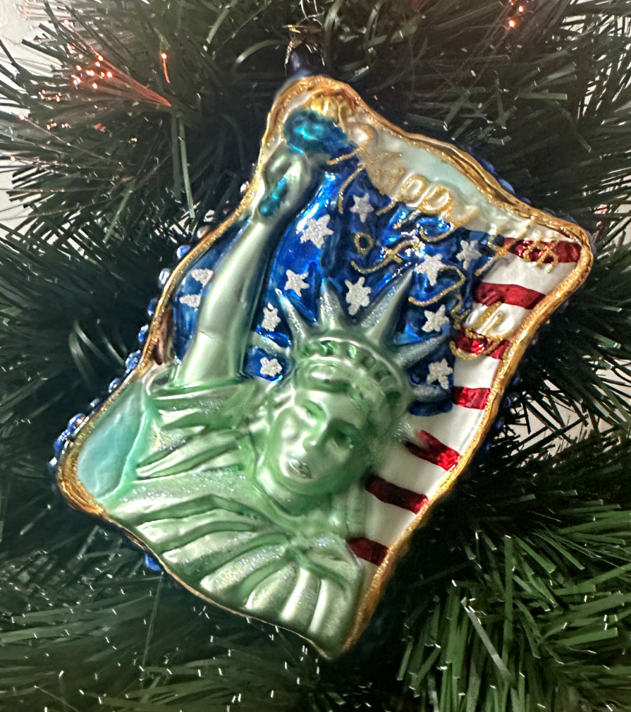 Christopher Radko Christmas Ornament Statue of Liberty Happy 4th of July America
