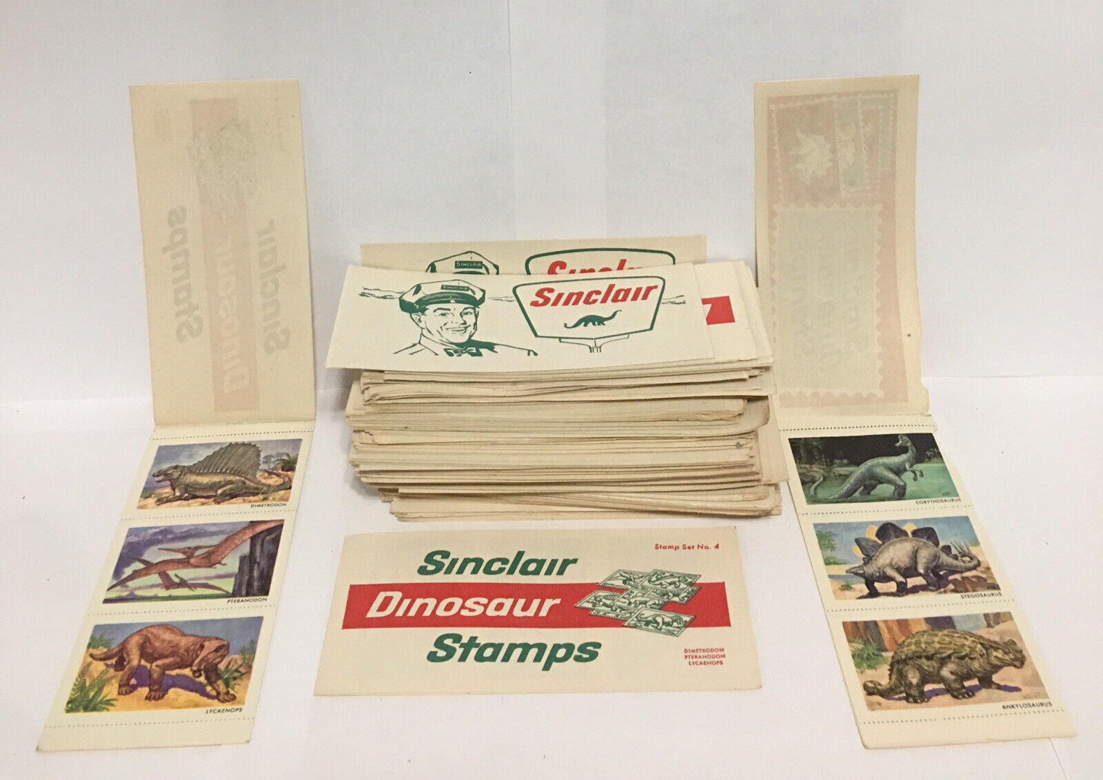 Huge Lot Sinclair Refining Co Dino Dinosaur Stamps Car Gas Station Auto  Vintage