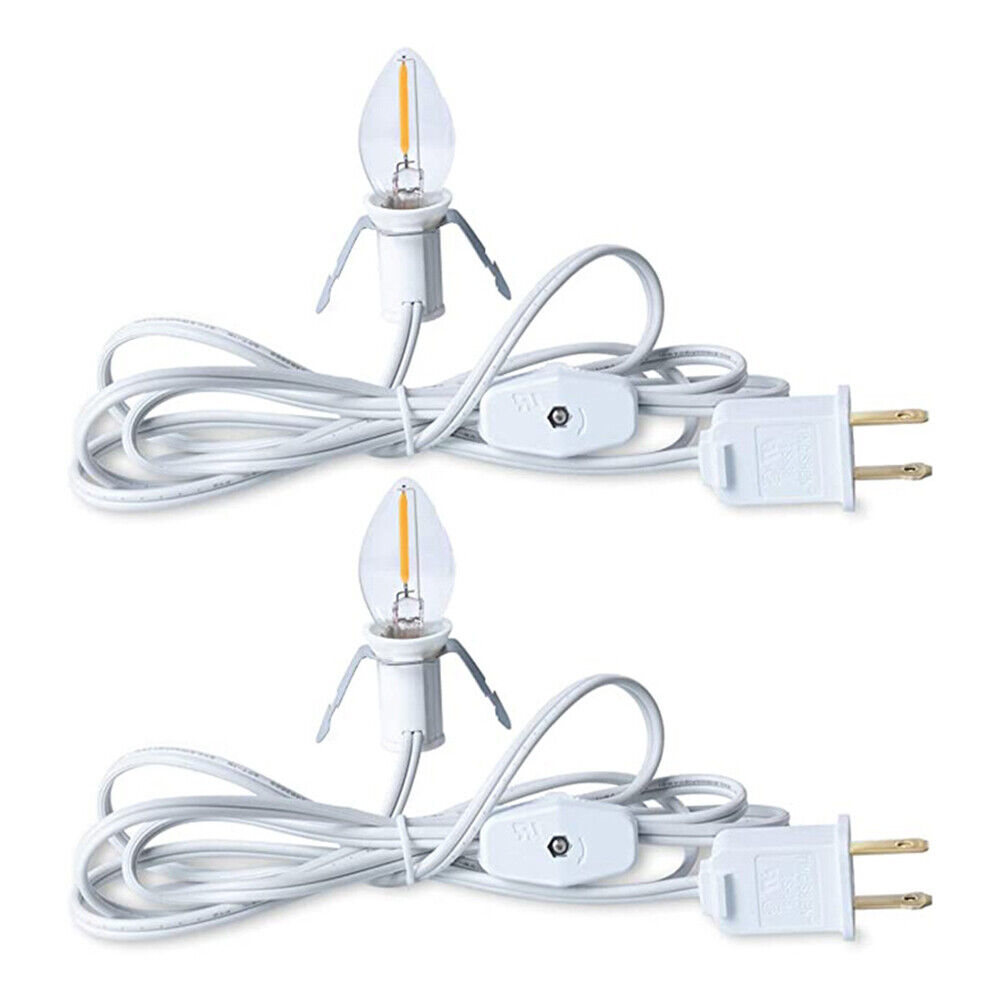2x With LED Bulb With No/Off Switch, Suitable For Night Light, Halloween Pumpkin