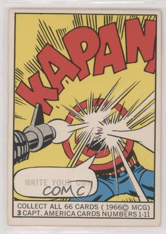 1966 Donruss Marvel Super Heroes Captain America #3 8b4