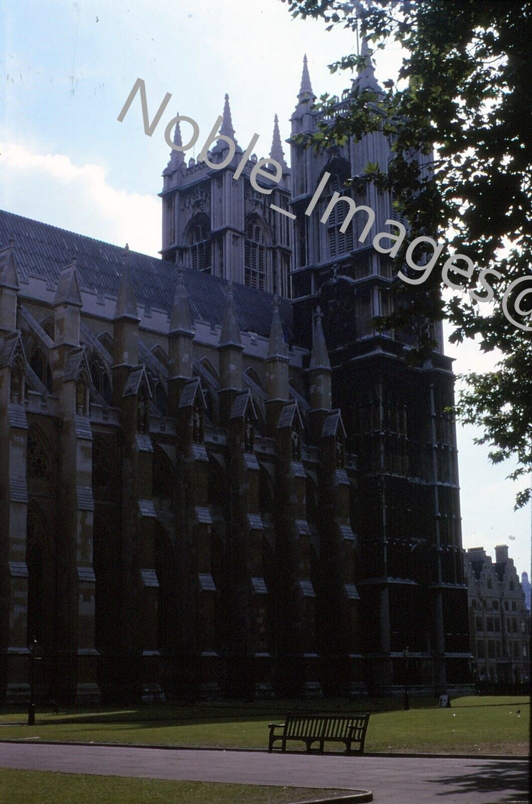 1985 Westminster Abbey Exterior View London Kodachrome Generic Mount Slide