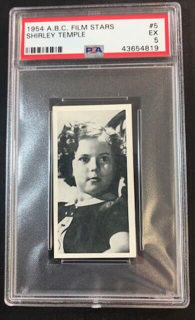 1954 A.B.C. Minors Picture Cards Film Stars Set 1 #5 SHIRLEY TEMPLE PSA 5 EX