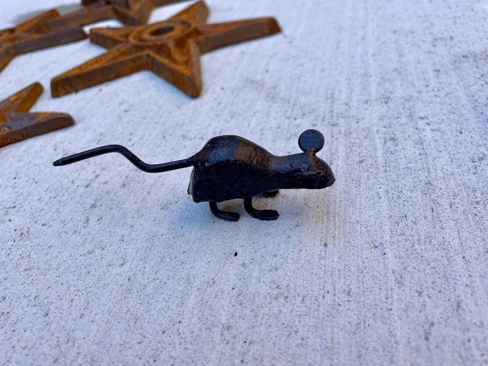Vintage Cast Iron Mouse Figurine Heavy Paperweight