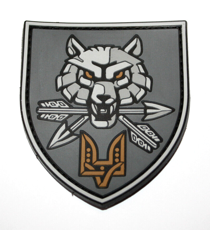 3D PVC PATCH ARMY UKRAINE SWAT SPECIAL OPERATIONS FORCES UKRAINE SOF WOLF