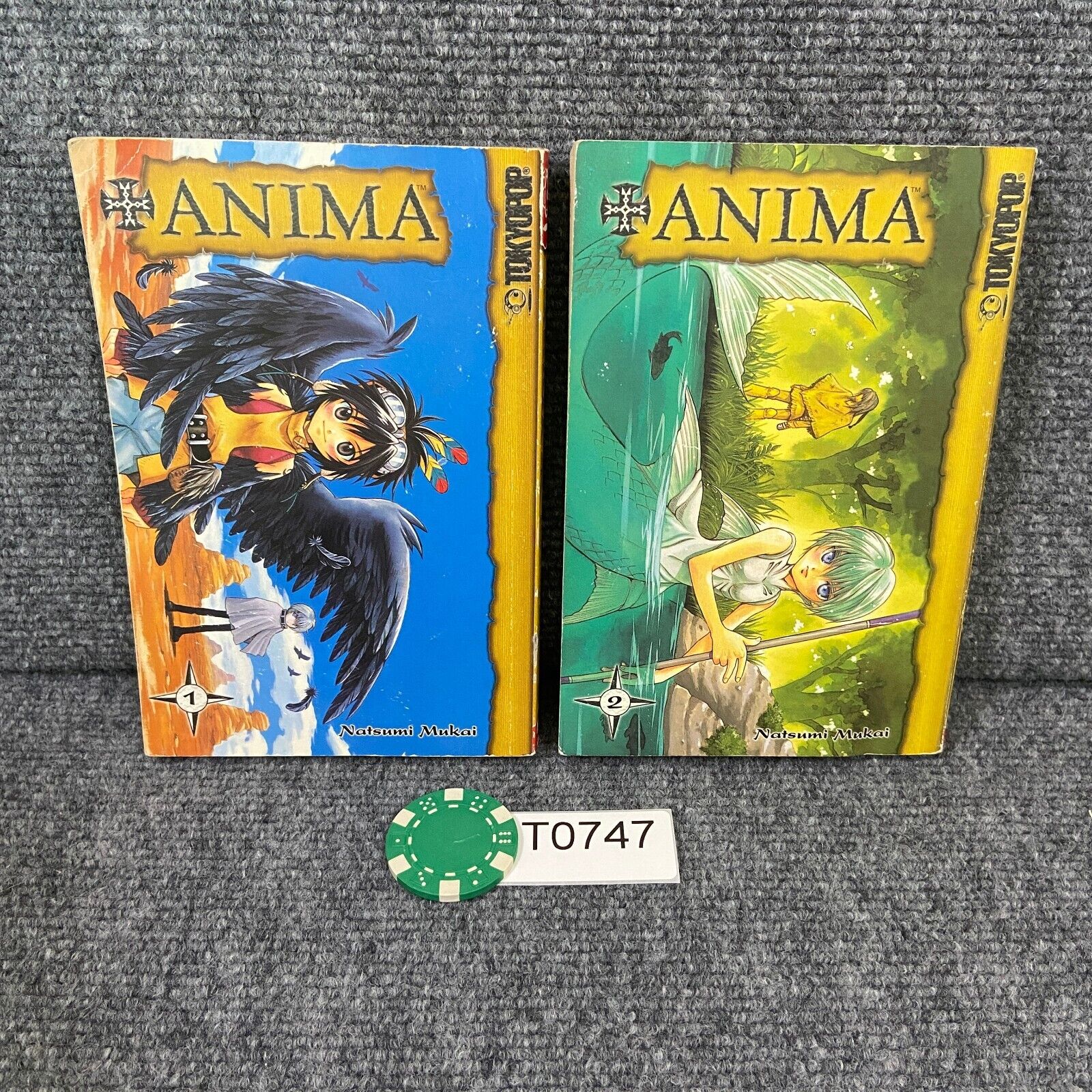 +Anima Vol. 1 & 2 by Natsumi Mukai Paperback 2006 RARE HTF Tokyopop Manga Eng. G