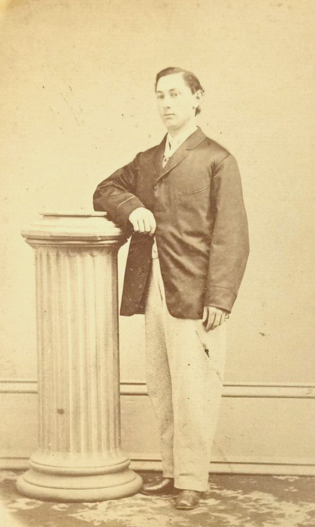 CDV Cabinet Photo Young Man Suit Gentleman Photograph 2.5 x 4 cp1