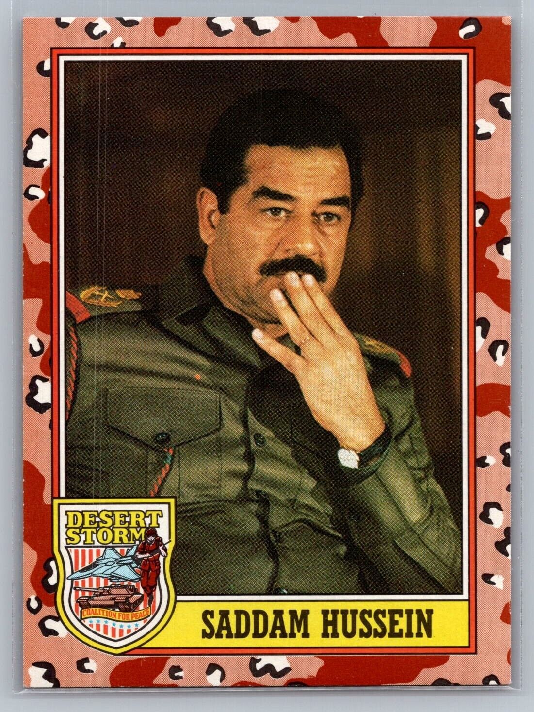 Saddam Hussein 1991 Topps #189 Desert Storm (RC) - NM-MT *TEXCARDS*