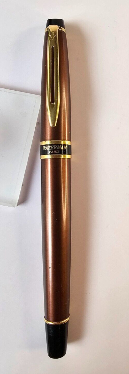 Vintage Waterman Expert Le 2000 Fountain Pen Copper w/Gold Trim Paris w/converte