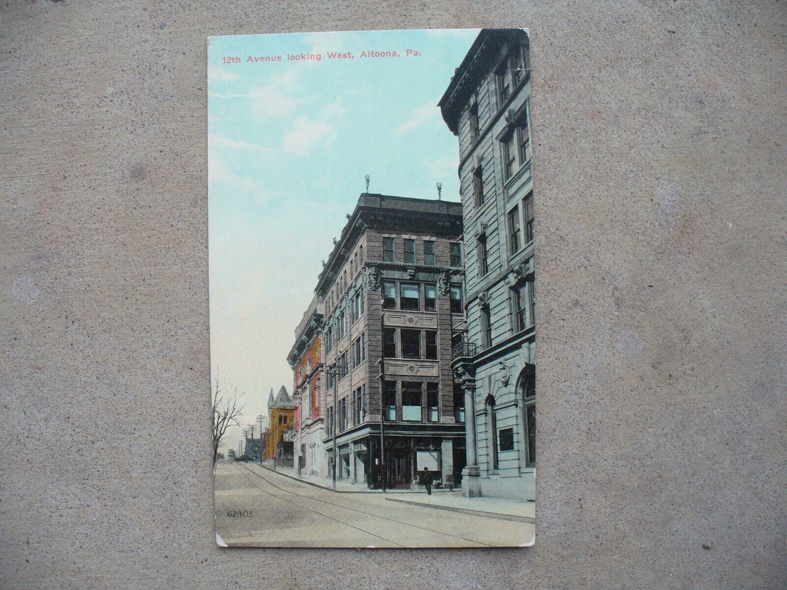 Old Early 1900\'s Altoona Pa Postcard 12th Avenue Looking West Unposted