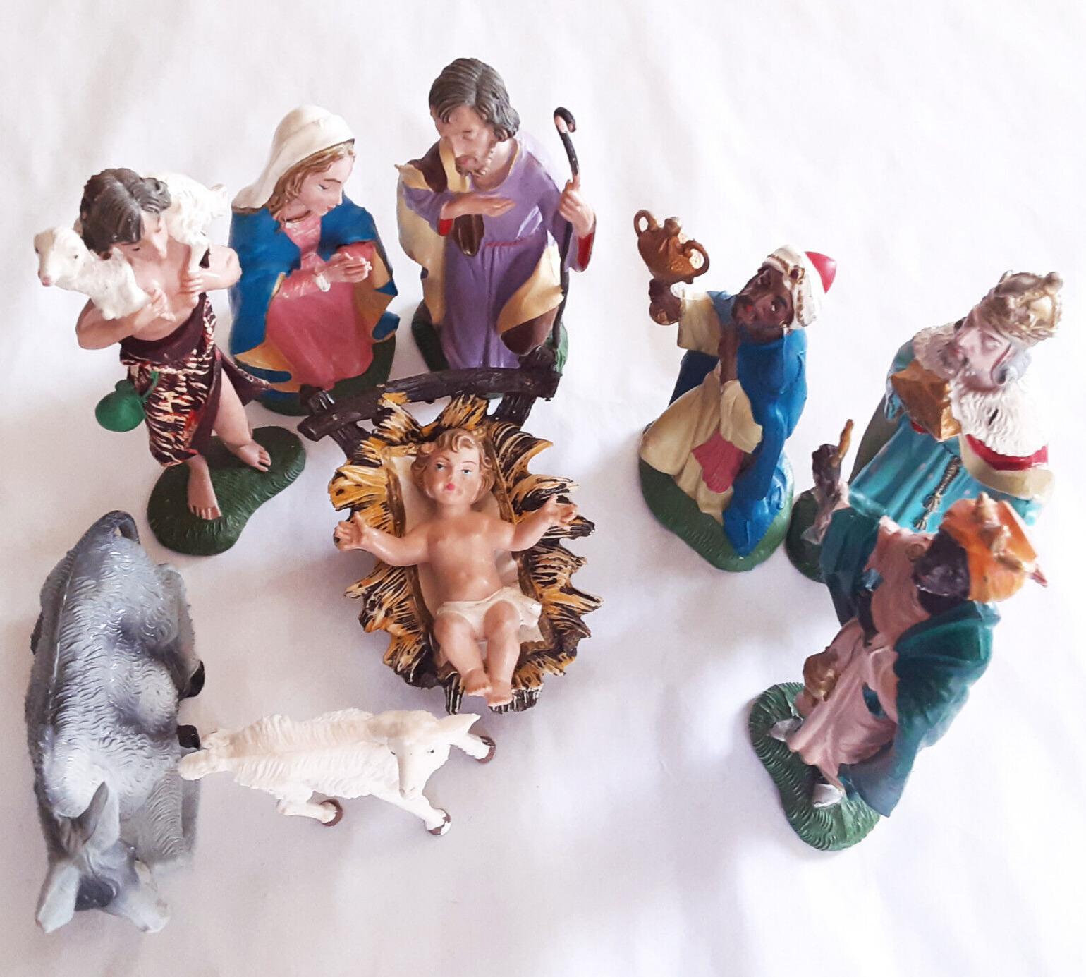 VTG Fontanini 10 Piece Made In Italy Small Nativity Figurines For Manger Scene
