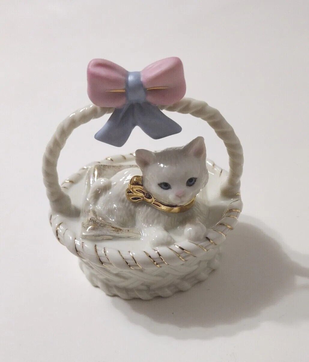 Lenox A Purrrfect Family Kitten In Basket Figurine Replacement 