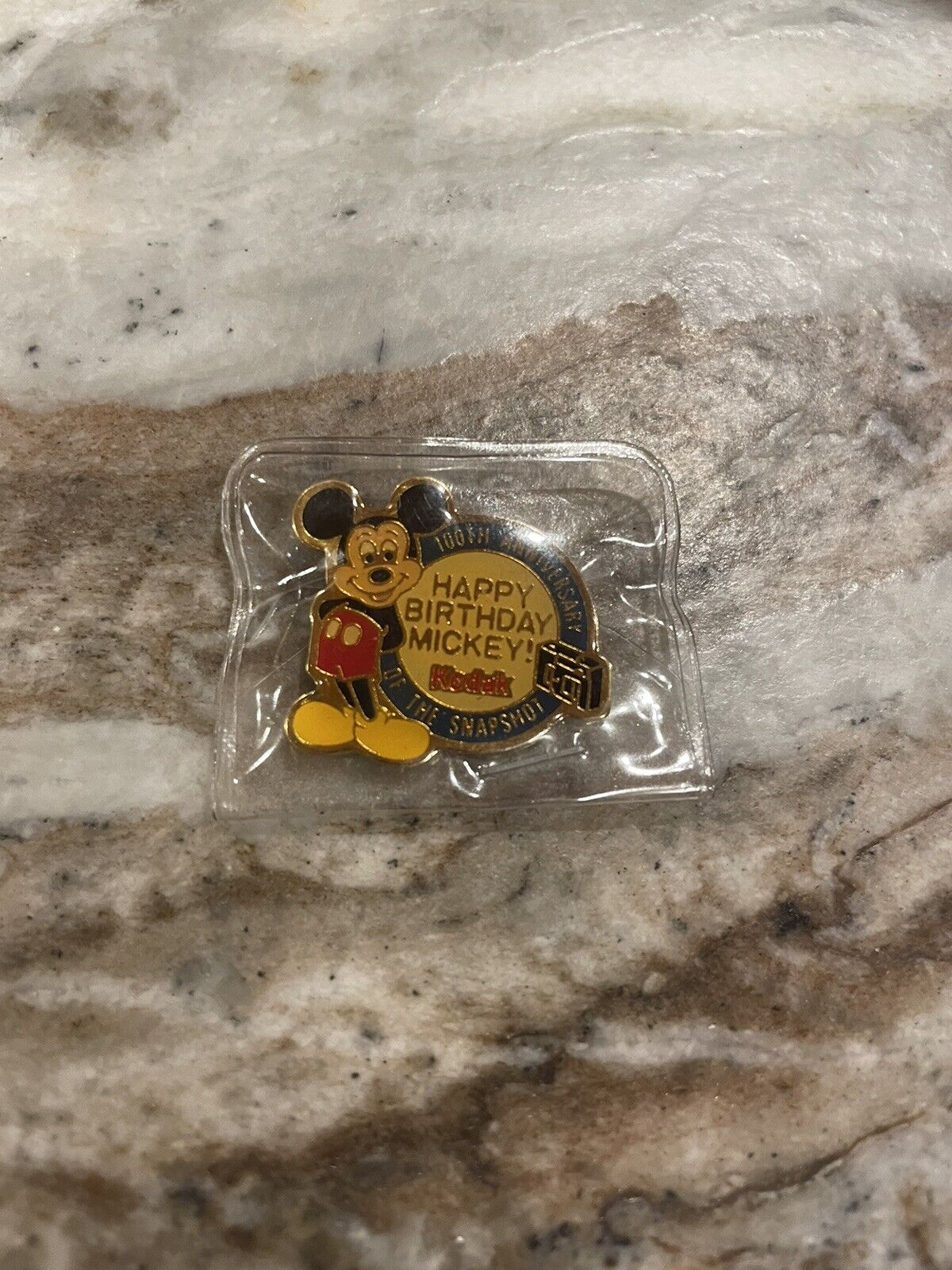 Vintage Kodak Happy Birthday Mickey Mouse 100th Anniversary Camera Pin Lapel Pin
