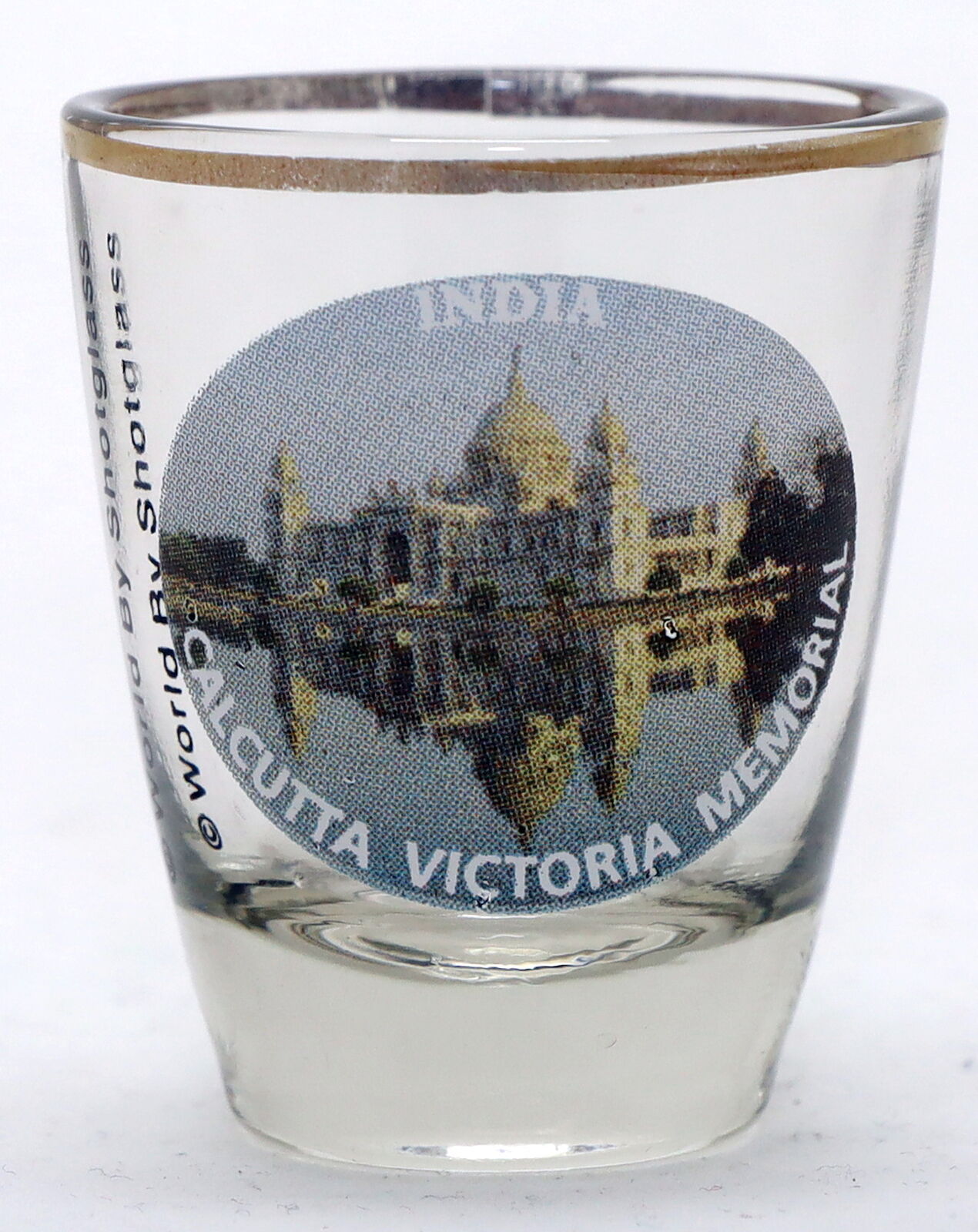 INDIA CALCUTTA VICTORIA MEMORIAL SHOT GLASS SHOTGLASS
