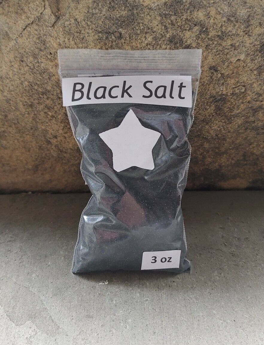 Black Salt +Sage-3oz-Banish Bad People & Negativity Without Threefold Return