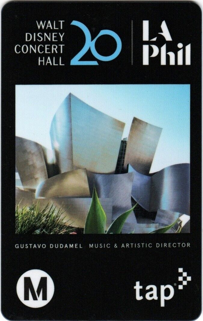 Metro TAP Card Los Angeles Philharmonic 20th Season at Walt Disney Concert Hall