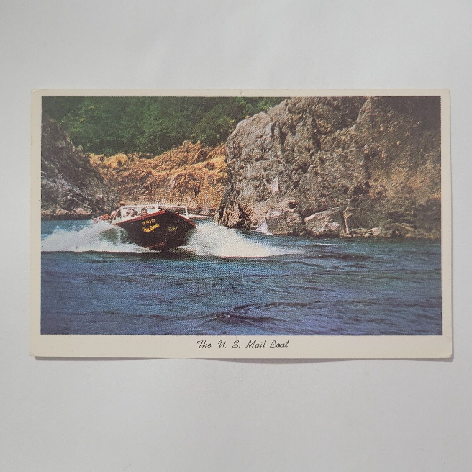 The U.S Mail Boat PC47A Copper Canyon Rogue River Oregon Vintage Chrome Postcard