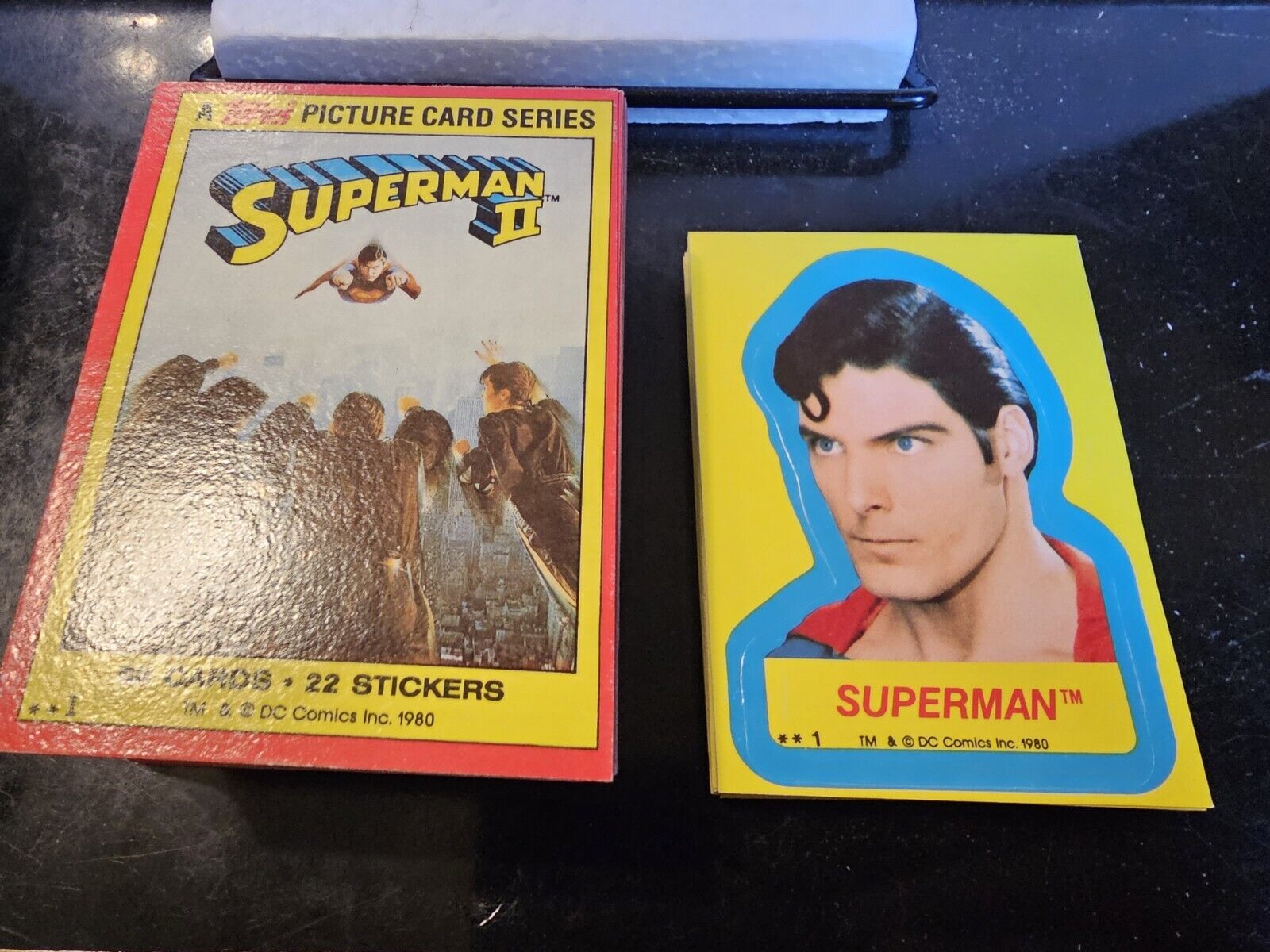 1980 Topps Superman II Complete 88 Card Set #1-88 & Sticker Set (1-22)