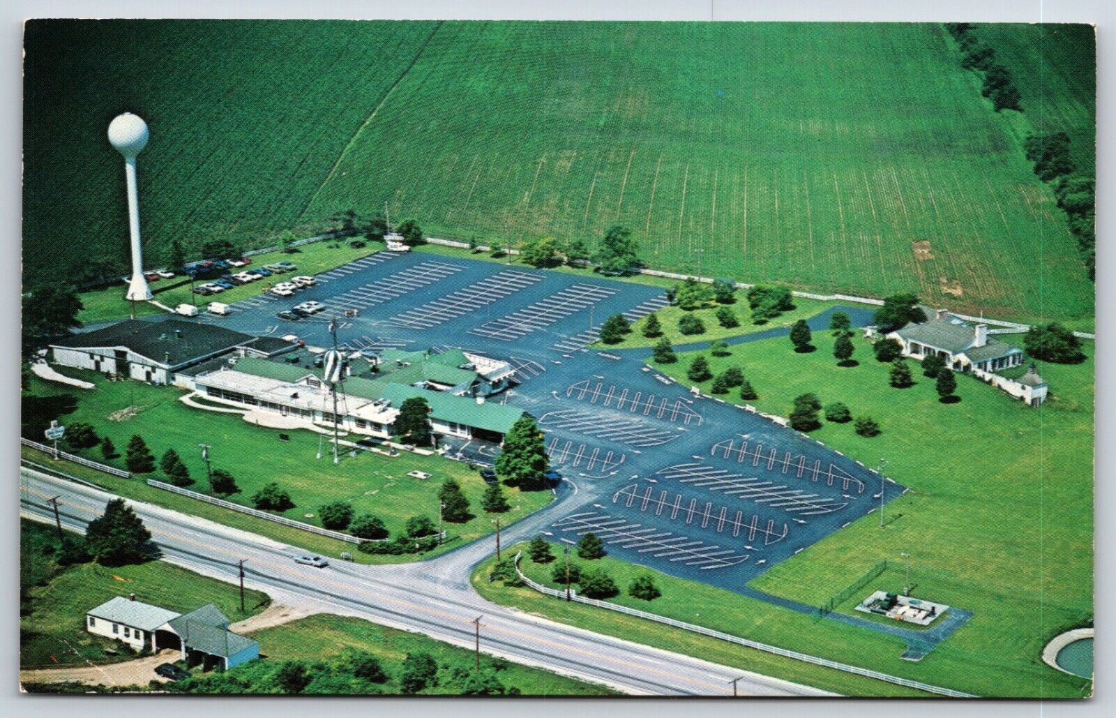 Postcard White Fence Farm, Aerial View, Joliet Road, Illinois Unposted