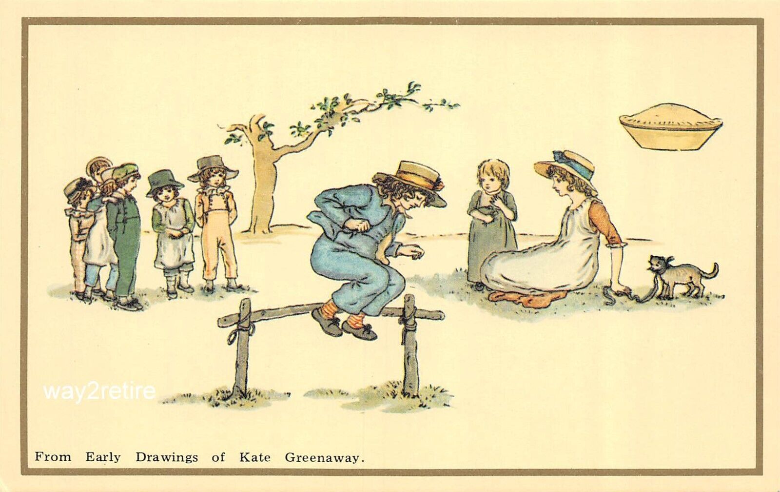 Postcard OCP Kate Greenaway Early Drawings
