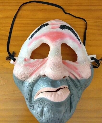 Vintage Fun World Rubber Halloween Mask Bearded Man Mask