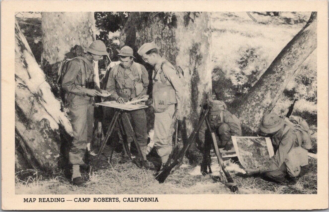 c1940s WWII CAMP ROBERTS, California Postcard \