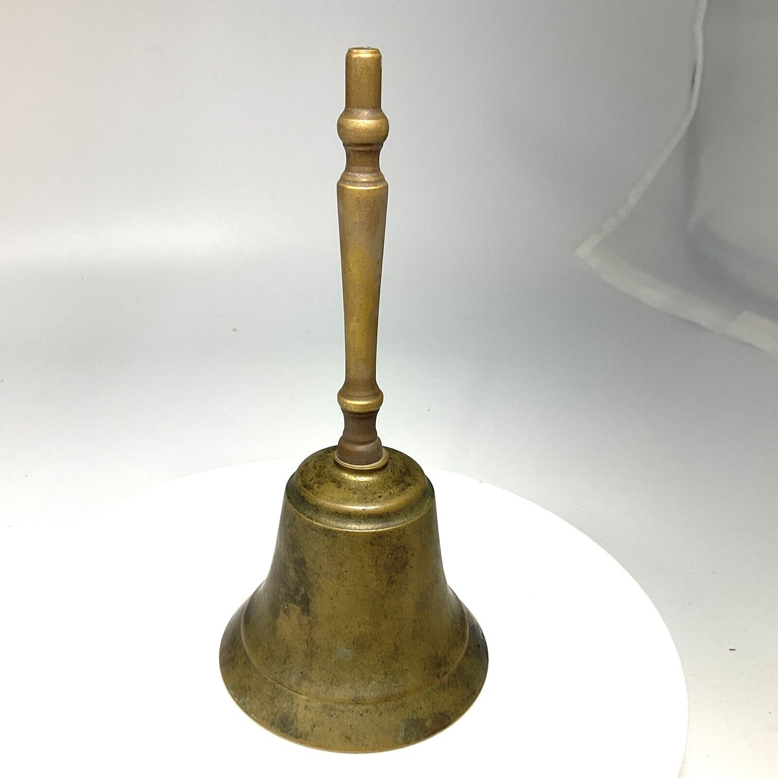 Vintage Brass 6.5” Hand, Dinner, School Bell.