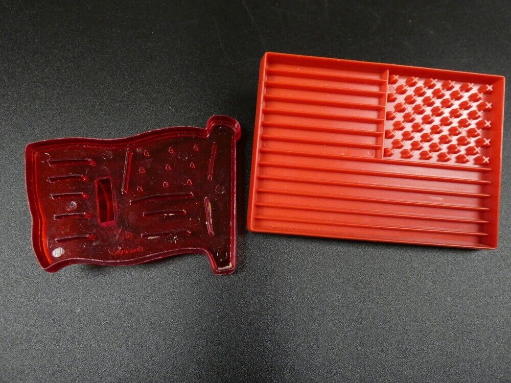 Vintage Fourth of July 4th Plastic Cookie Cutters Flag Lot Tupperware HRM