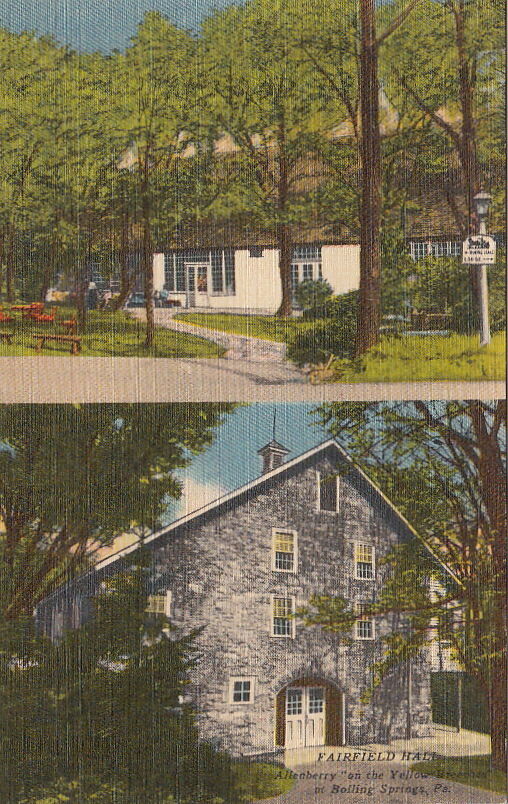 Postcard Fairfield Hall Boiling Springs PA 