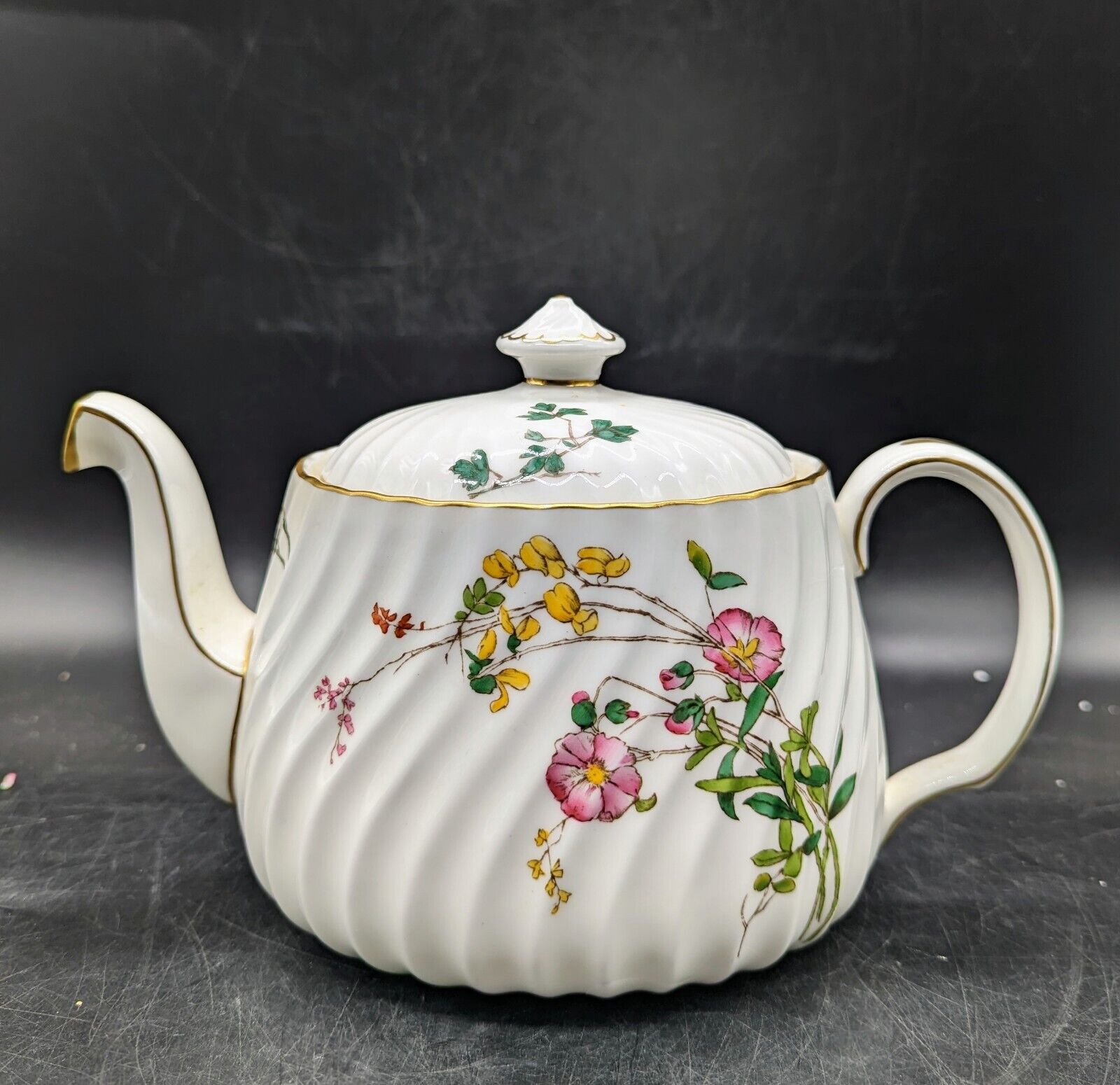 Vintage Minton Dainty Sprays Bone China Teapot W Lid Flower Floral 8\