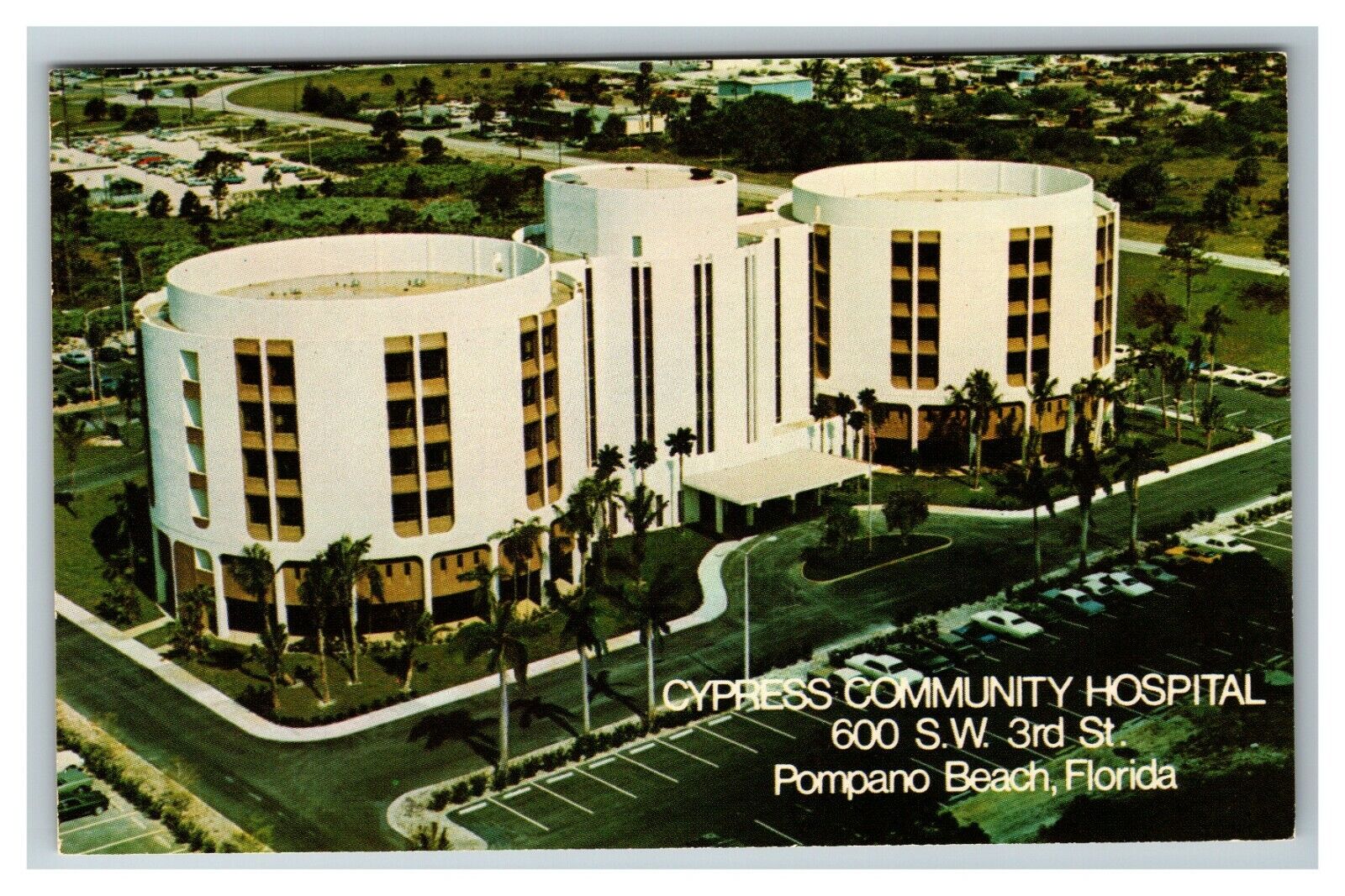 Cypress Community Hospital, Pompano Beach FL c1970\'s Vintage Postcard