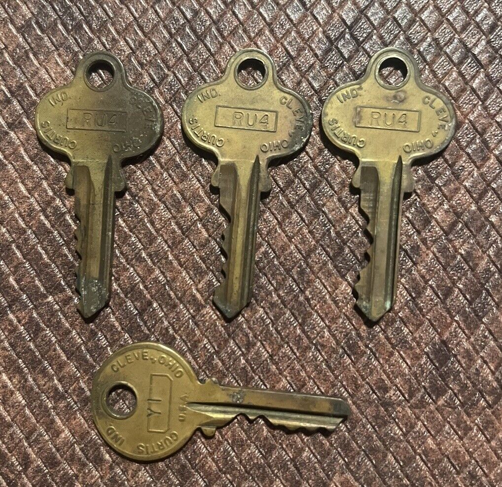 Lot Of 4 Curtis Industries Ohio Keys Brass