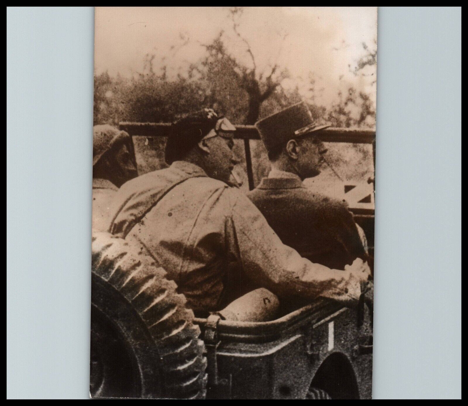 1940s ORIGINAL PHOTO WWII FRENCH LEADER CHARLES DE GAULLE PORTRAIT VINTAGE 361