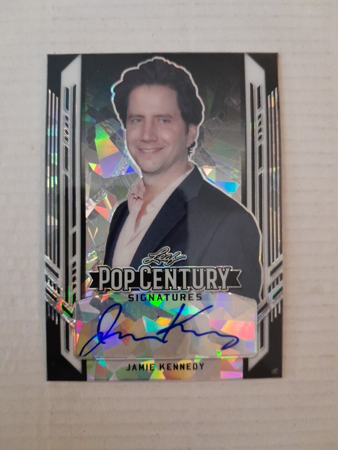 Jamie Kennedy /7 Crystal Black Autograph Card 2021 Leaf Pop Century