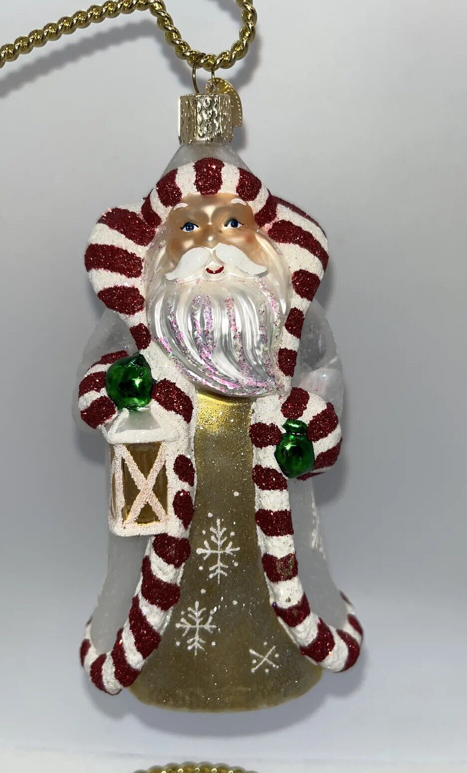 Old World Christmas Tree Blown Glass Ornament  Santa Lantern Candy cane Trim