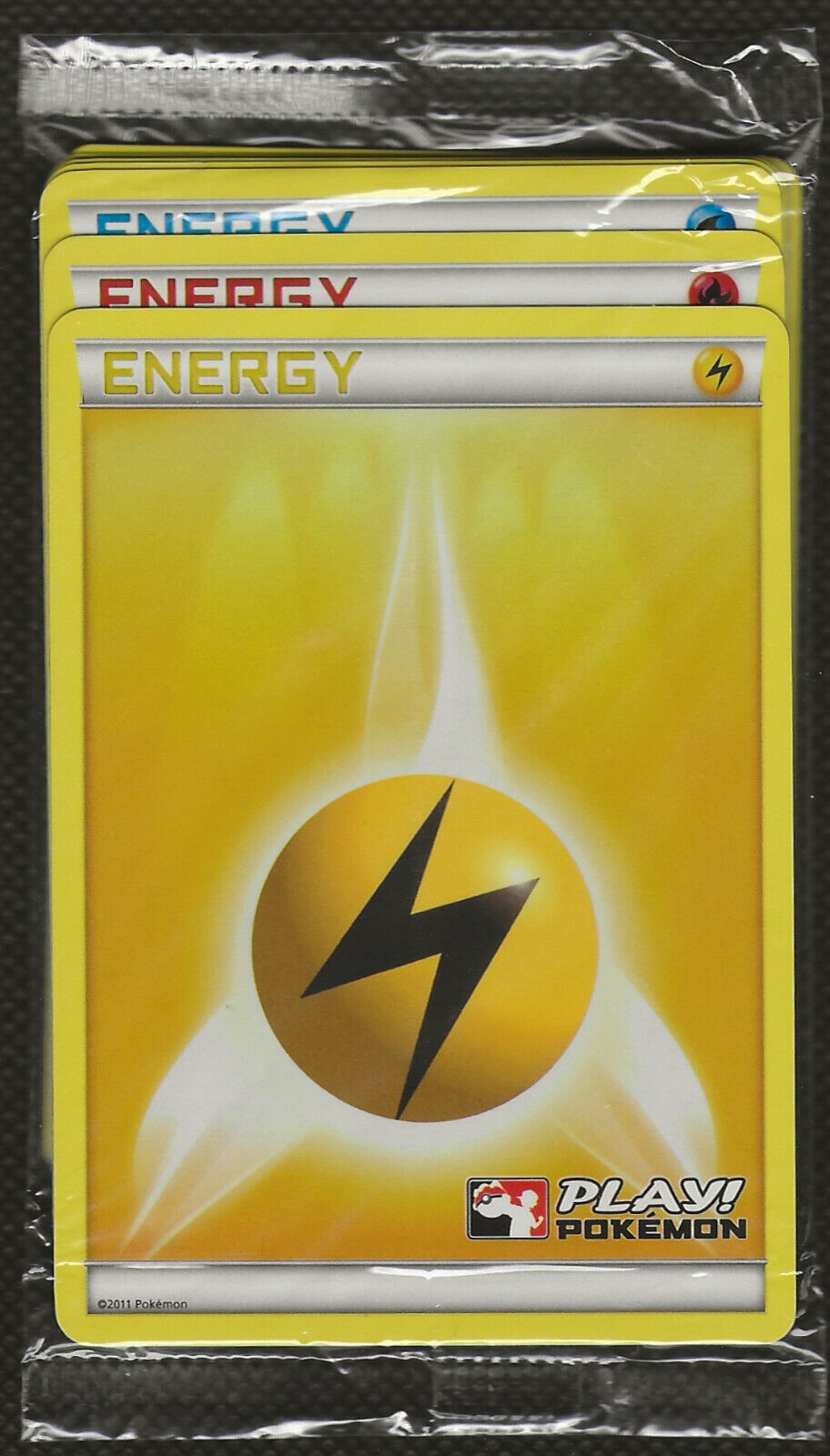 2011 Pokemon ENERGY Card Play League Set Holo 8pcs Lighting Fire Water Sealed 