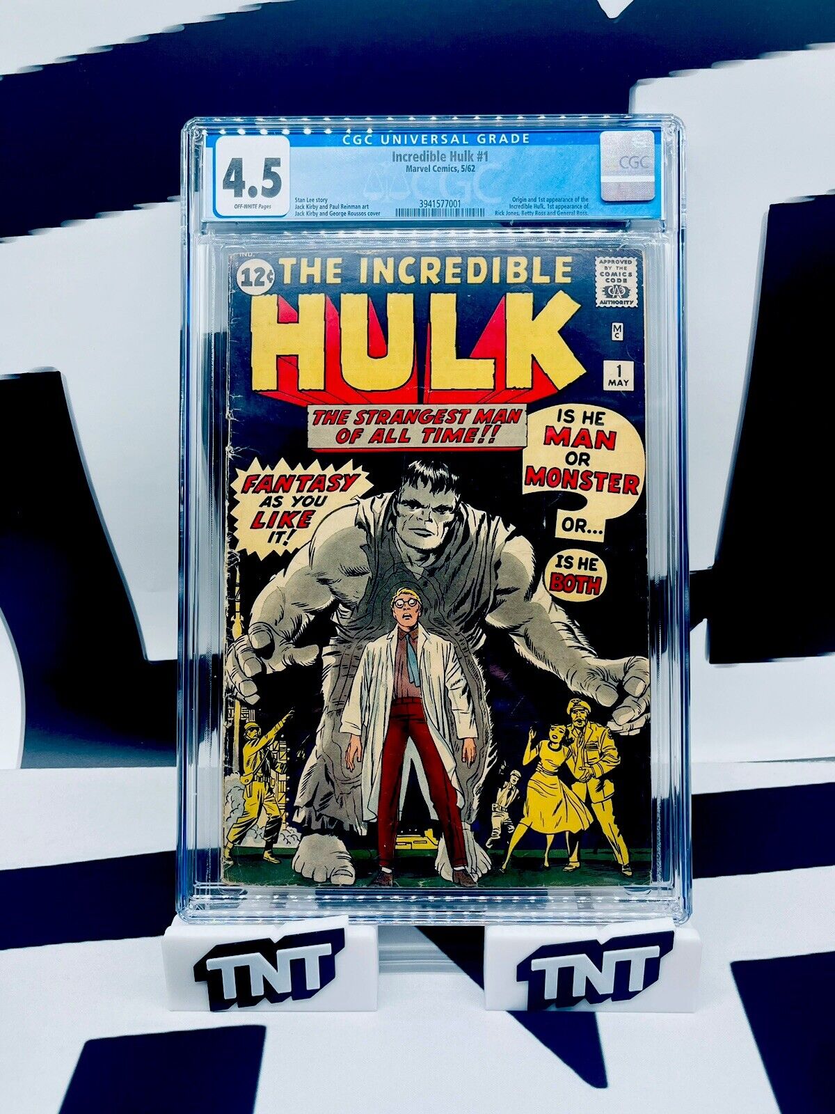 Incredible Hulk #1 Marvel Comics Origin 1st Appearance Hulk Stan Lee CGC 4.5
