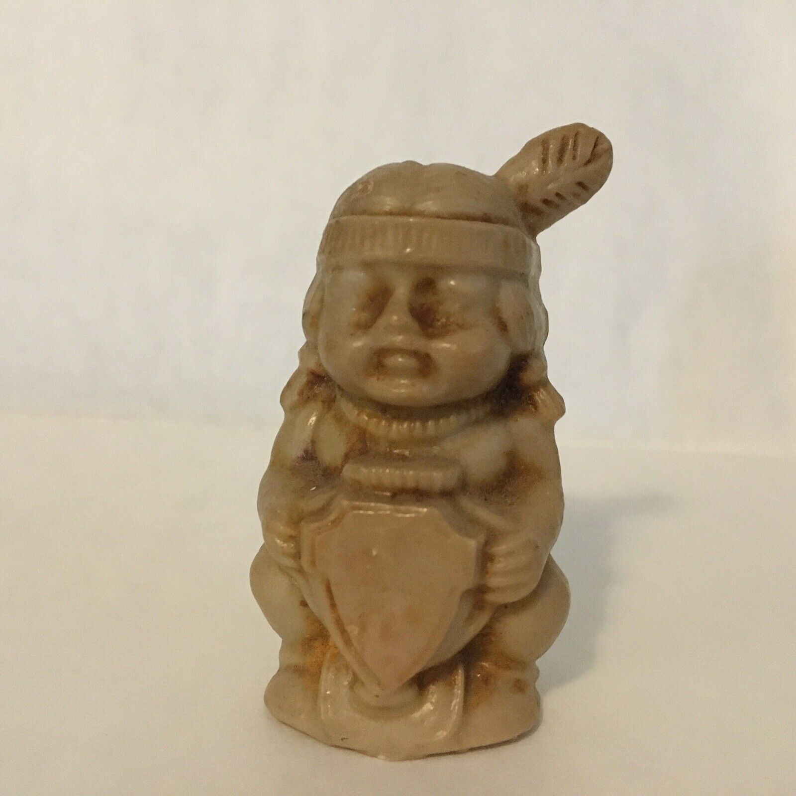 Vintage Native American Indian Resin Figurine 2.5”