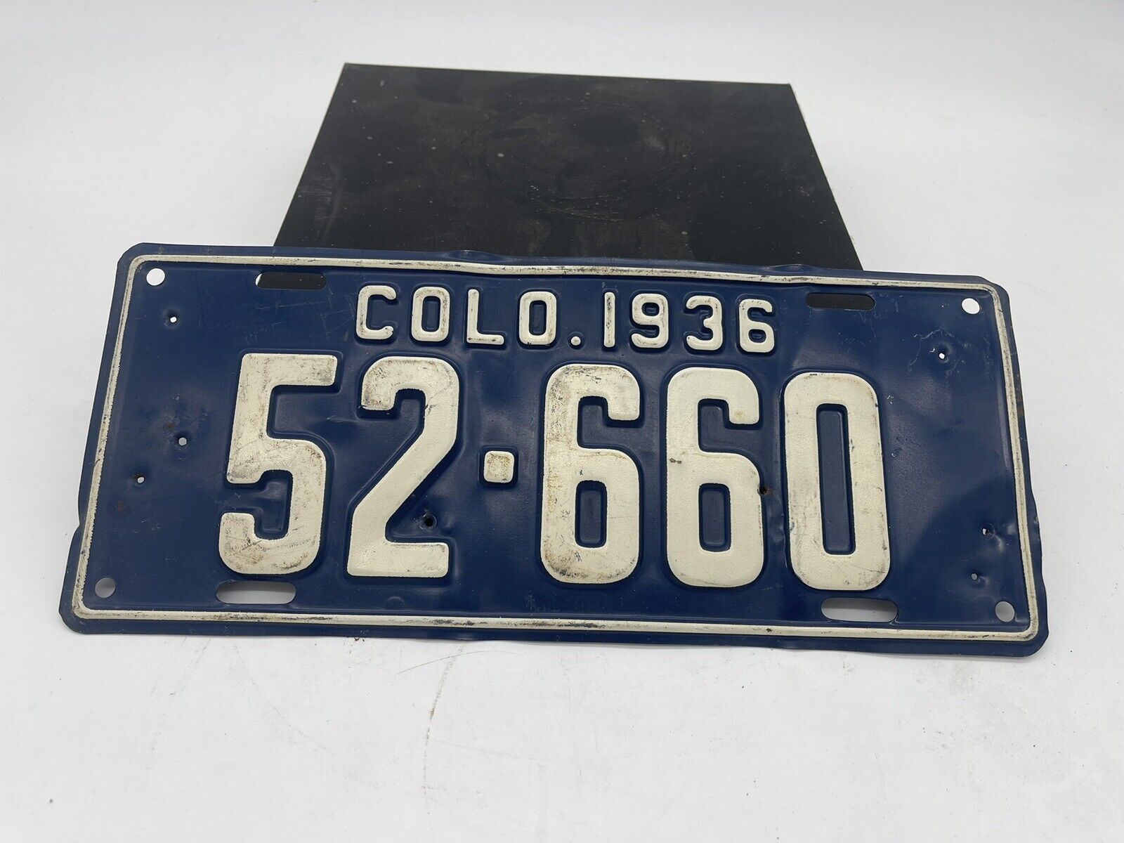 Vintage 1936 Colorado License Plate # 52-660