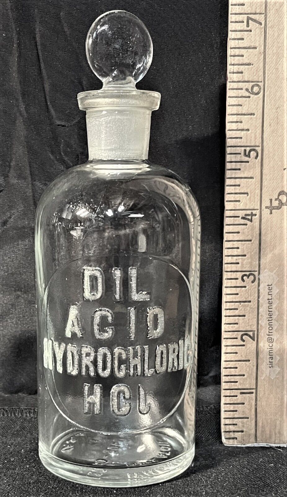 DIL ACID HYDROCHLORIC 250mL laboratory apothecary reagent science drug school A1
