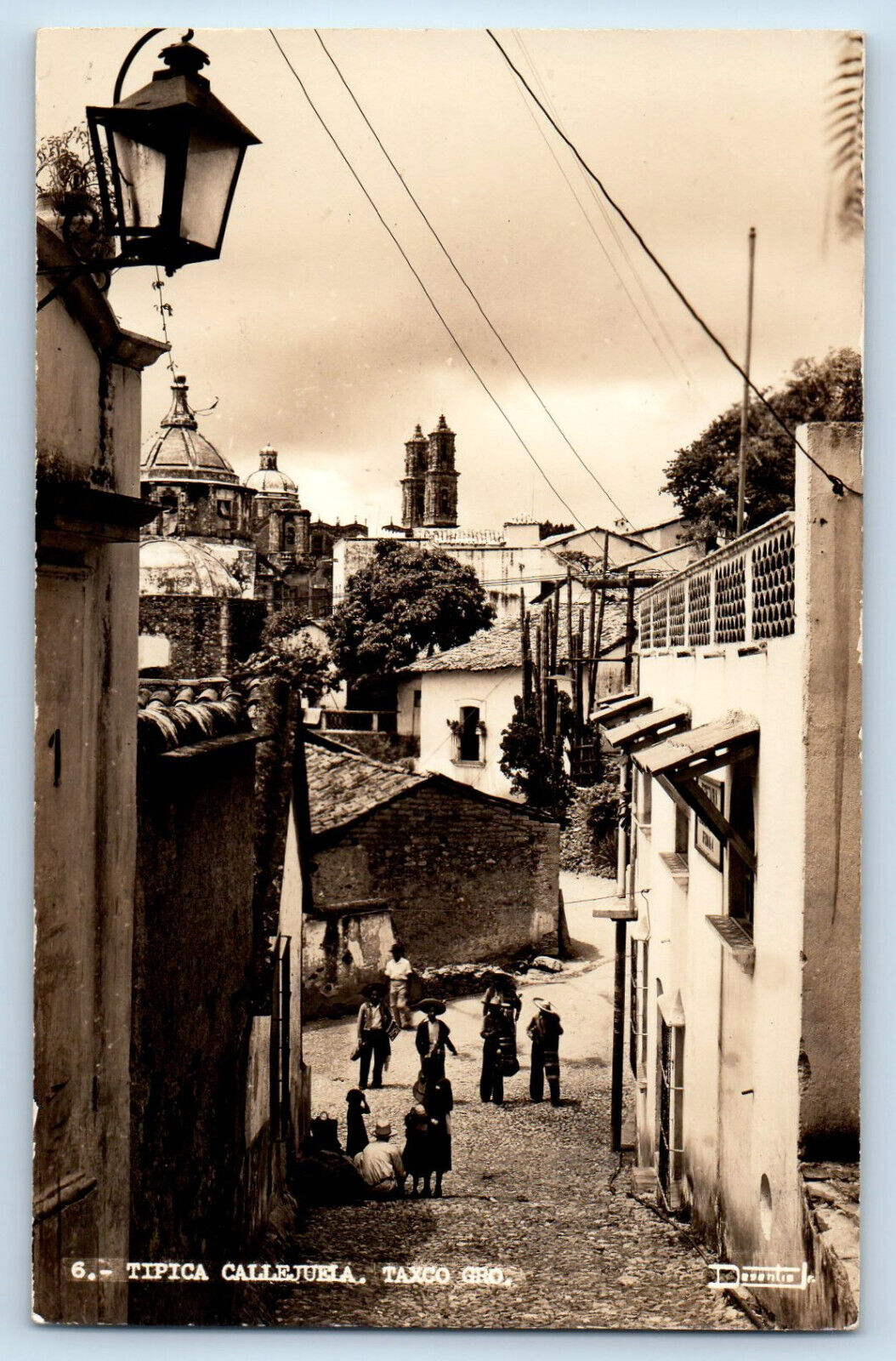 Taxco Guerrero Mexico Postcard Typical Alley c1930's Vintage RPPC Photo
