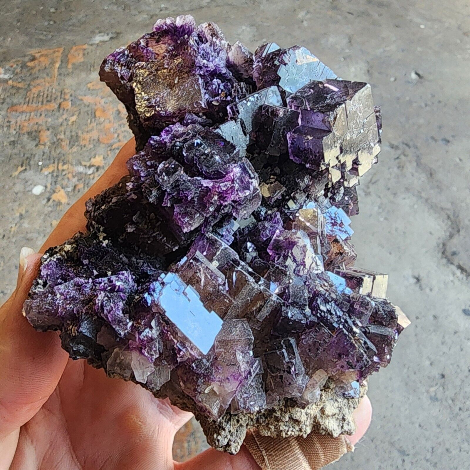 + Fine Fluorite and Sphalerite Annabel Lee Mine Cave Rock Hardin County Illinois