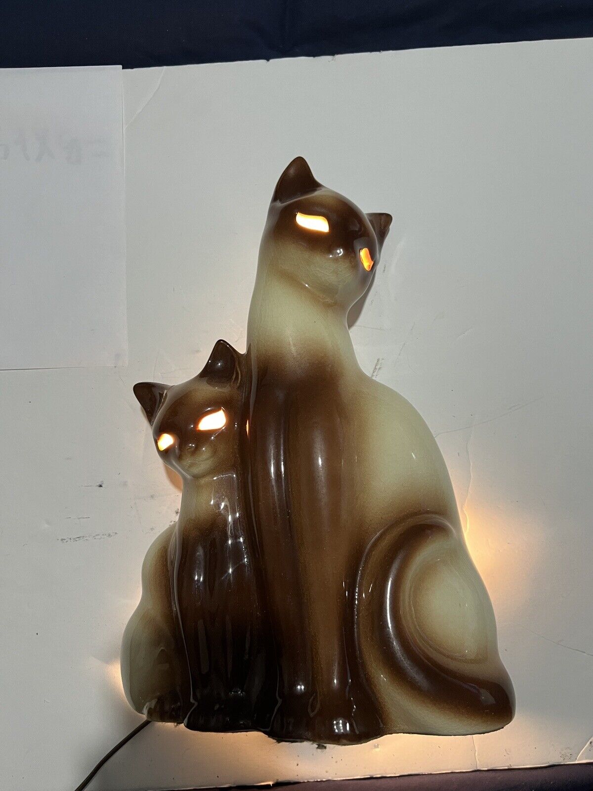 Kron Siamese Tv Cat Lamp. Vintage MCM