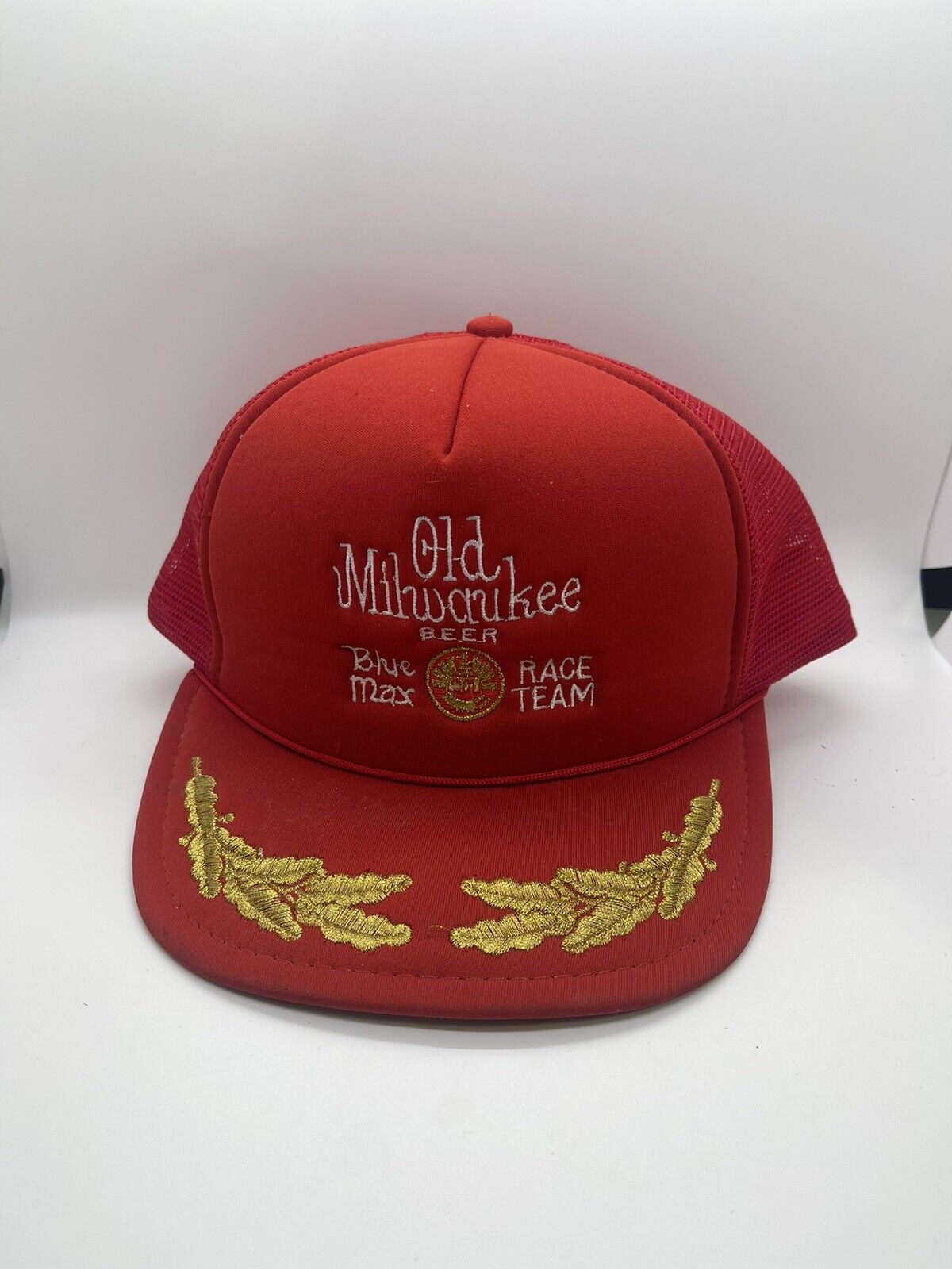 Old Milwaukee Beer Vintage Snapback Red Hat Mesh Back Truckers Baseball Cap