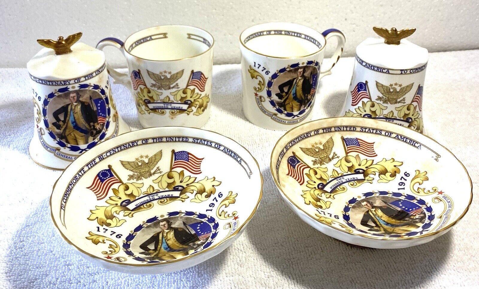 2 Sets Of 3 Ainsley Commemorate The Bi-Centenary Of The United States Of America
