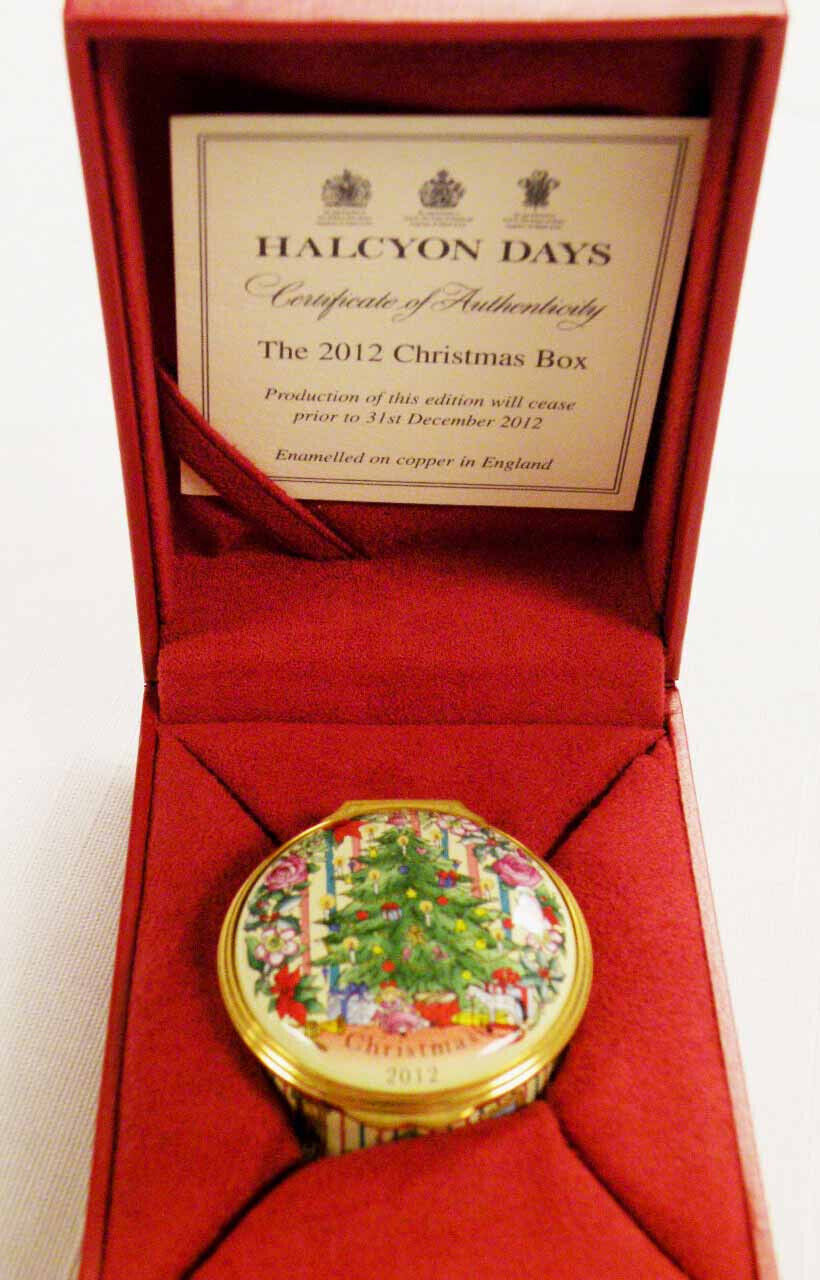 Halcyon Days Enamels - 2012 Christmas Box, Enameled on copper - Bilston, England